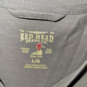Red Head Brand Co. Gray Long Sleeve Pocket T Shirt Men Sz Large